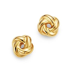 Bloomingdale's Love Knot Stud Earrings in 14K Yellow Gold - 100% Exclusive- 2905538