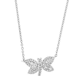 Bloomingdale's Diamond Dragonfly Pendant Necklace in 14K White Gold, 0.40 ct. t.w. - 100% Exclusive- 2890126