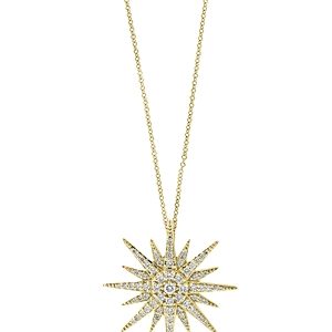 Bloomingdale's Diamond Starburst Pendant Necklace in 14K Yellow Gold, 0.45 ct. t.w. - 100% Exclusive- 2890098