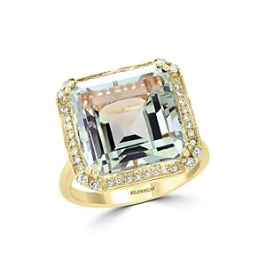 Bloomingdale's Prasiolite & Diamond Statement Ring in 14K Yellow Gold - 100% Exclusive- 2894668