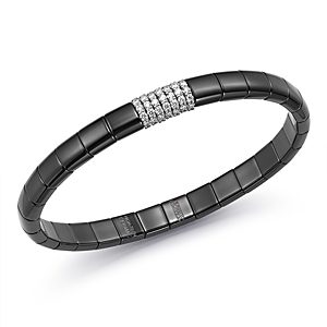 Roberto Demeglio 18K White Gold & Black Ceramic Pura Stretch Bracelet- 2896619