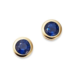 Bloomingdale's Sapphire Bezel Stud Earrings in 14K Yellow Gold - 100% Exclusive- 2908101