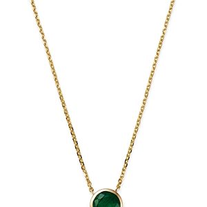 Bloomingdale's Emerald Bezel Pendant Necklace in 14K Yellow Gold, 16 - 100% Exclusive- 2981450