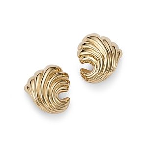 Bloomingdale's Small Shell Earrings in 14K Yellow Gold - 100% Exclusive- 2988495