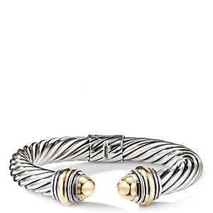 David Yurman Cable Classics Bracelet with Bonded Yellow Gold & 14K Gold, 10mm- 2958706
