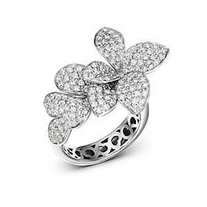 Pasquale Bruni 18K White Gold Stelle in Fiore Diamond Ring- 2981018