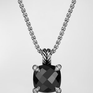11mm Chatelaine Faceted Pendant Necklace- sku170374128