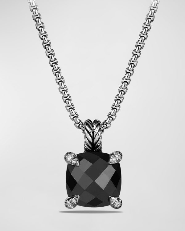 11mm Chatelaine Faceted Pendant Necklace- sku170374128
