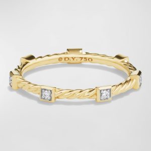 Cable Collectibles 18K Diamond Stacking Ring, Size 7- sku164180243