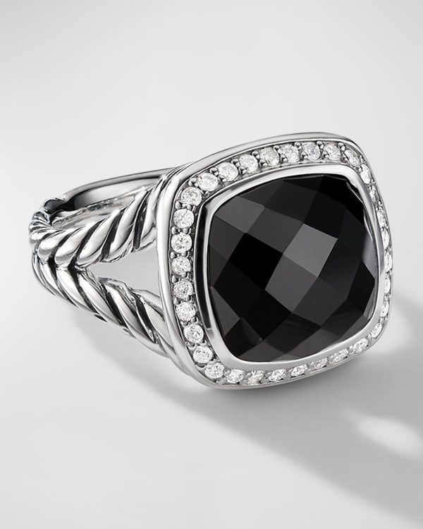 11mm Albion Black Onyx Ring with Diamonds- sku158990213