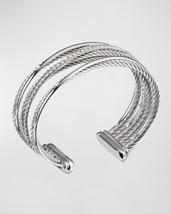Crossover Four-Row Cuff Bracelet- sku160891729