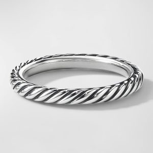 Cable Collectibles Band Ring in Silver, 3mm- sku186700368
