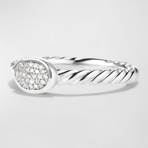 Cable Collectibles Oval Ring with Diamonds- sku118350471