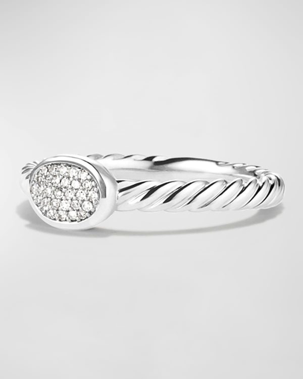 Cable Collectibles Oval Ring with Diamonds- sku118350471