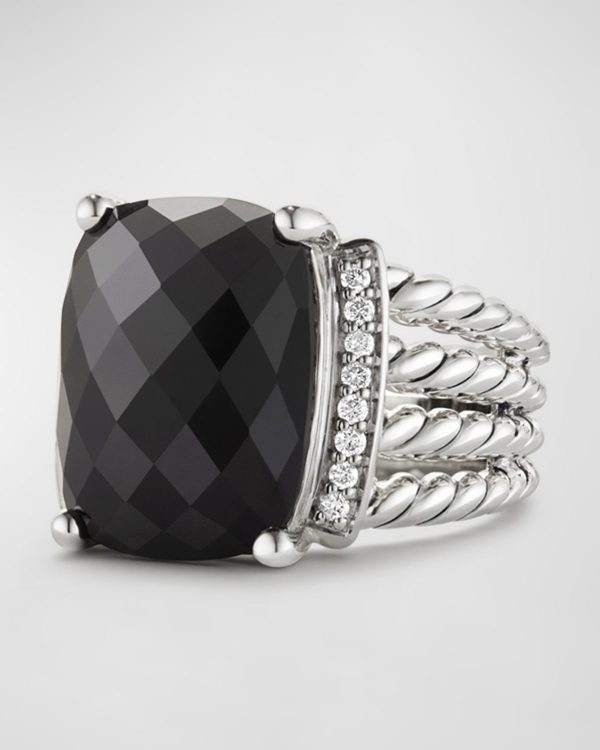 Wheaton Ring with Black Onyx and Diamonds- sku170370389
