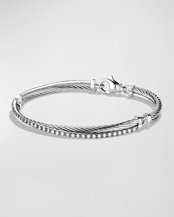 Crossover Bracelet with Diamonds- sku206160213