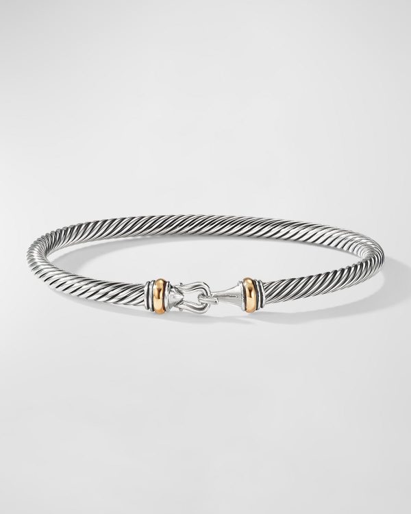 4mm Cable Buckle Bracelet with Gold- sku187420008