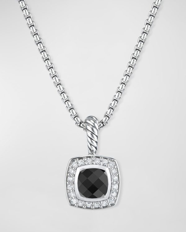 Petite Albion Necklace with Gemstone and Diamonds- sku169615325