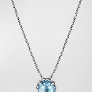 Petite Chatelaine Necklace with Gemstones in Silver, 8mm- sku158990716