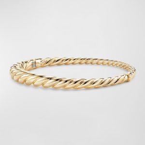 6mm Pure Form 18K Cable Bracelet, Size M- sku174130115
