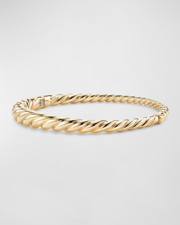 6mm Pure Form 18K Cable Bracelet, Size M- sku174130115