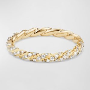 Paveflex 2.7mm Ring with Diamonds in 18K Gold, Size 7- sku175490038