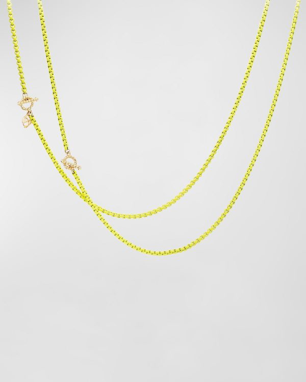 Bel-Aire Adjustable Enamel Chain Necklace, 41"- sku177170618