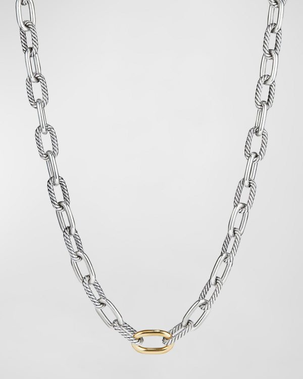 Madison Chain Medium Link Necklace with 18K Gold, 20"- sku178170010