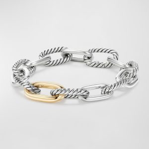 DY Madison Bracelet in Silver with 18K Gold, 11mm- sku177170710
