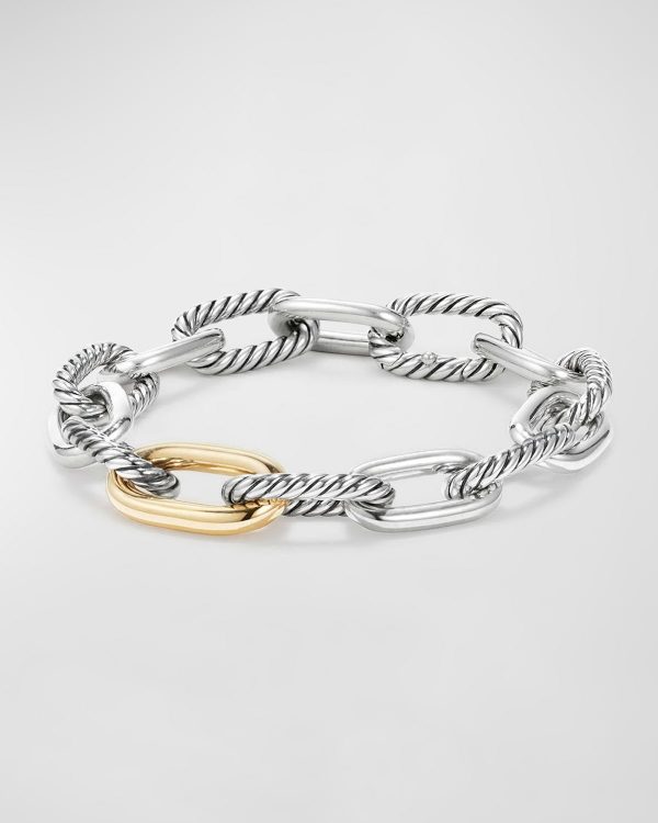 DY Madison Bracelet in Silver with 18K Gold, 11mm- sku177170710