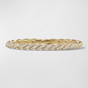 Paveflex 18k Gold & Diamond Bracelet, Size M- sku181380619