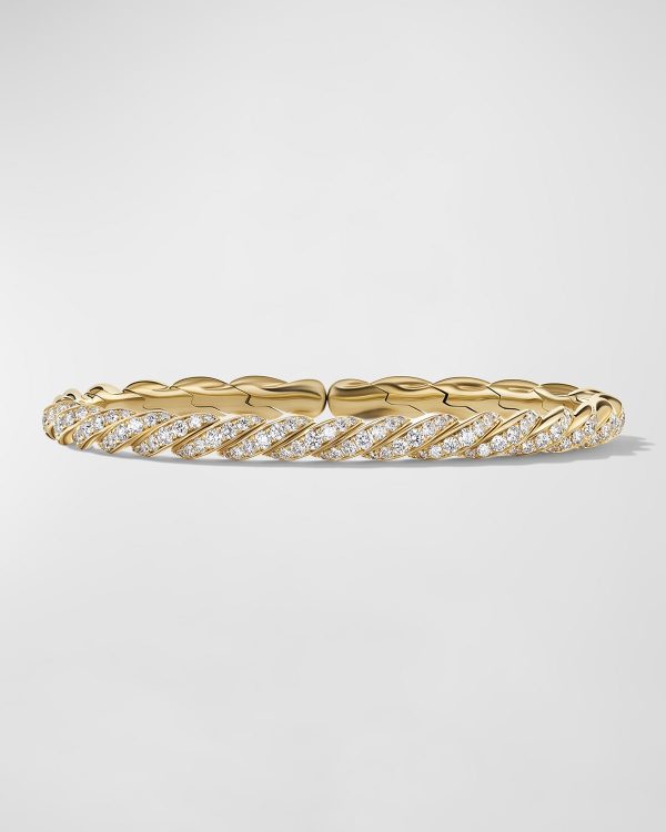 Paveflex 18k Gold & Diamond Bracelet, Size M- sku181380619