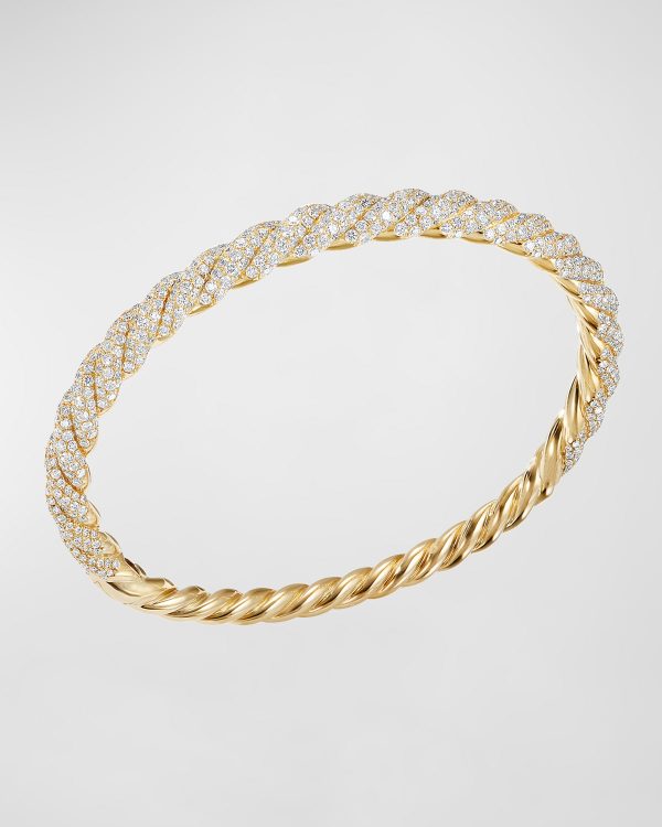 Stax 18k Gold Diamond Twist Bracelet, Size M- sku183301031