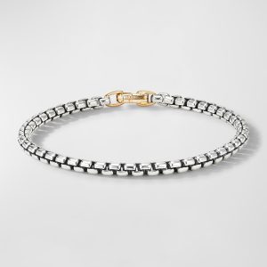 DY Bel Aire Bracelet in Silver and 14k Gold, 4mm, Size S-L- sku183061707