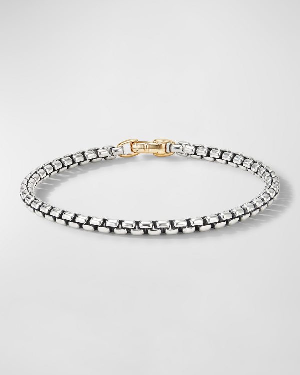 DY Bel Aire Bracelet in Silver and 14k Gold, 4mm, Size S-L- sku183061707