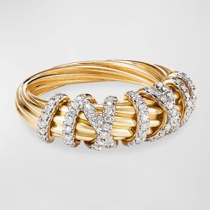 18k Helena Diamond 8mm Wrap Ring, Size 8- sku186540023