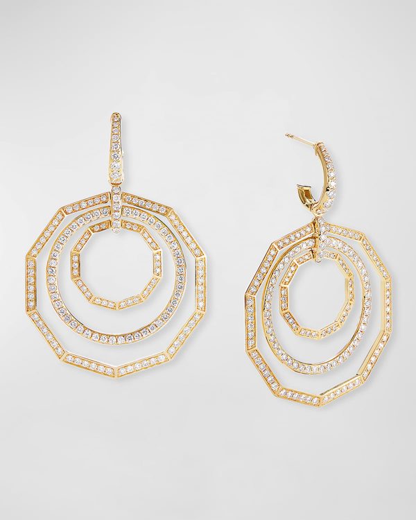 Stax 18k Yellow Gold Diamond Extra-Large Drop Earrings- sku188160026