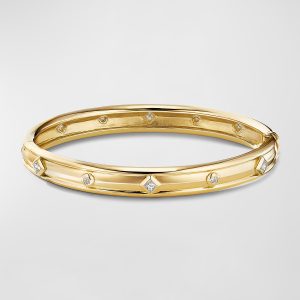 Modern Renaissance Bracelet with Diamonds in 18K Gold, 8mm, Size S- sku189990028