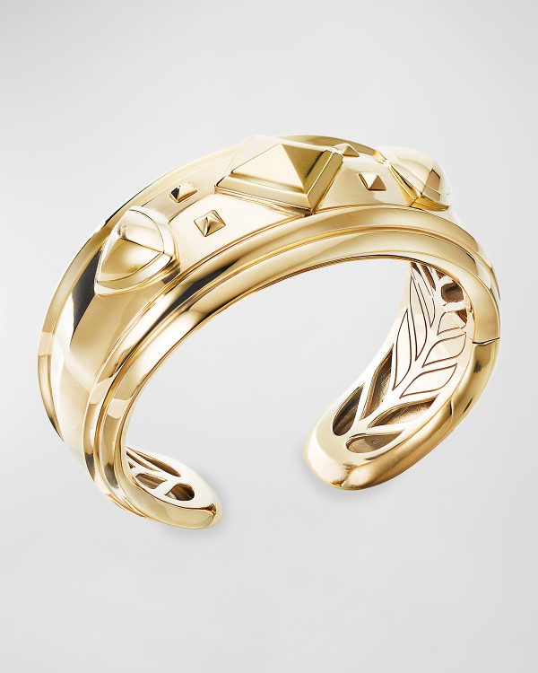 Bold Renaissance 18k Gold Cuff Bracelet, Size M- sku189980335