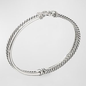 2-Row Buckle Bracelet with Diamonds- sku192402440