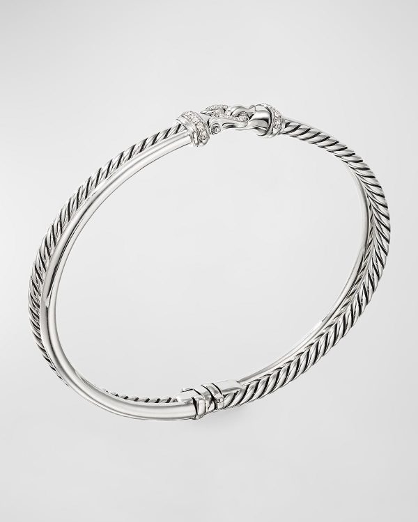 2-Row Buckle Bracelet with Diamonds- sku192402440