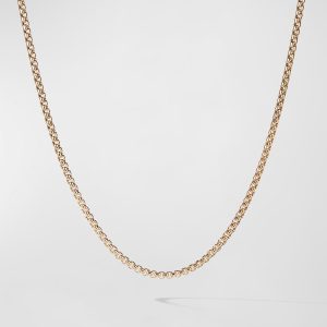 18k 2.7mm Small Box Chain Necklace, 72"- sku198099762