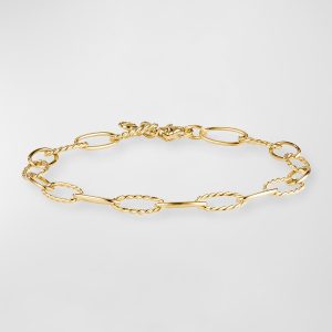 Stax Elongated Oval Link Chain Bracelet in 18k Gold, Size L- sku193250052