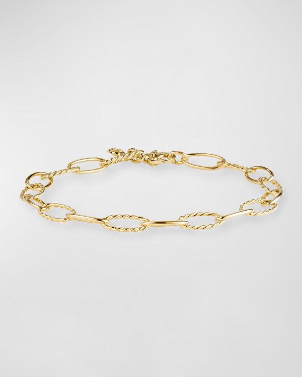 Stax Elongated Oval Link Chain Bracelet in 18k Gold, Size L- sku193250052