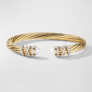 Helena Pearl Bracelet with Diamonds, Size M- sku193250010