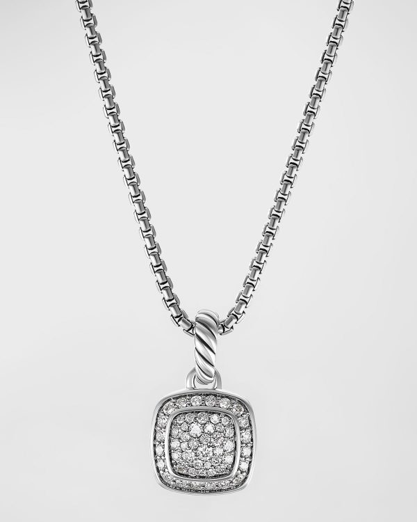 Petite Albion Pendant Necklace in Diamonds and Sterling Silver- sku194192072