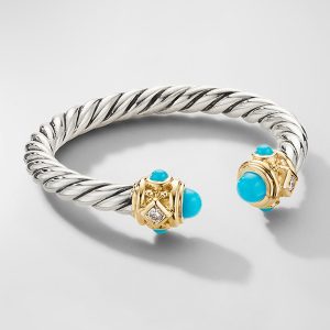 2.3mm Renaissance Color Ring with 14K Gold and Diamonds in Silver- sku194220189