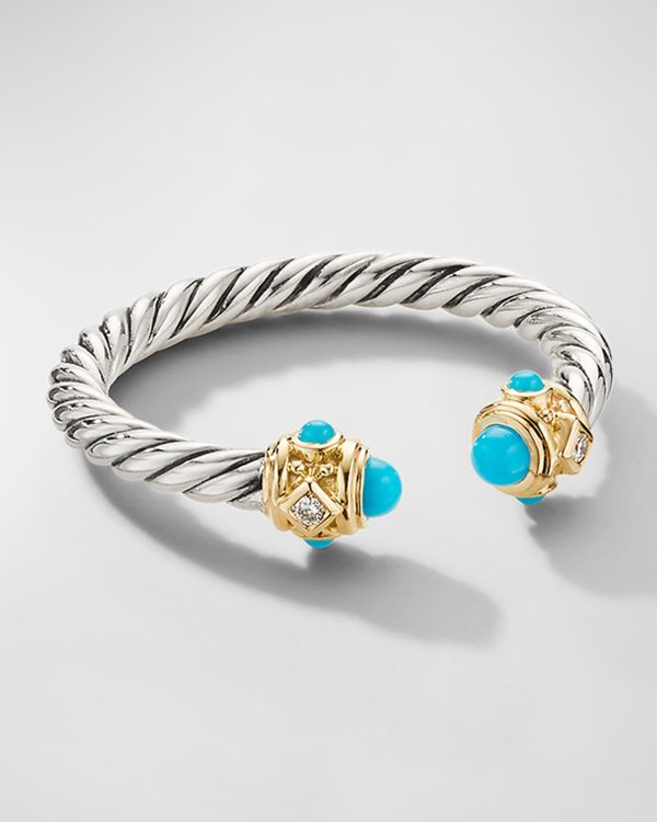 2.3mm Renaissance Color Ring with 14K Gold and Diamonds in Silver- sku194220189