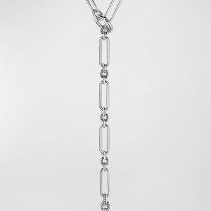 Lexington Chain Necklace with Diamonds in Silver, 6.5mm, 41"L- sku196320168