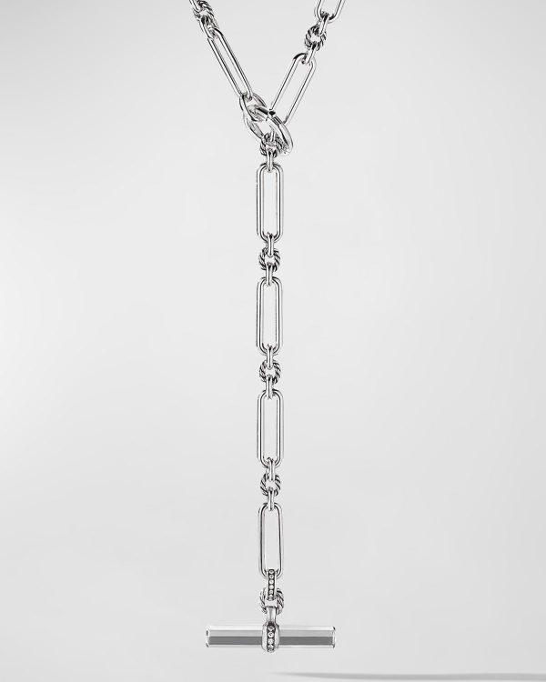 Lexington Chain Necklace with Diamonds in Silver, 6.5mm, 41"L- sku196320168